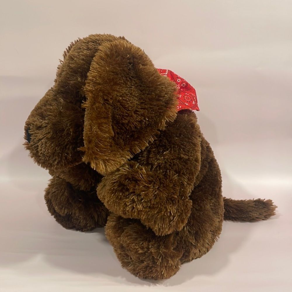 Animal Adventures Large Chocolate Lab Dog with Red Bandana 17” long Good Used…